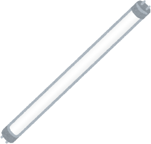 Illustration of a Straight Tube Fluorescent Light